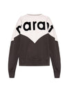 Houston Two-Tone Logo Cotton Sweatshirt Black - ISABEL MARANT ETOILE - BALAAN 1