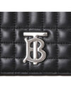 Women's Detachable Strap Quilted Leather Lola Cross Bag Black Palladium - BURBERRY - BALAAN 6