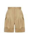 Baggy Fit Bermuda Shorts Beige - MAISON MARGIELA - BALAAN 2