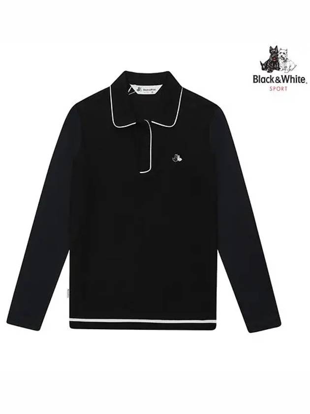 piping color combination cool long sleeve 9333LZSPBLACK - BLACK&WHITE - BALAAN 1