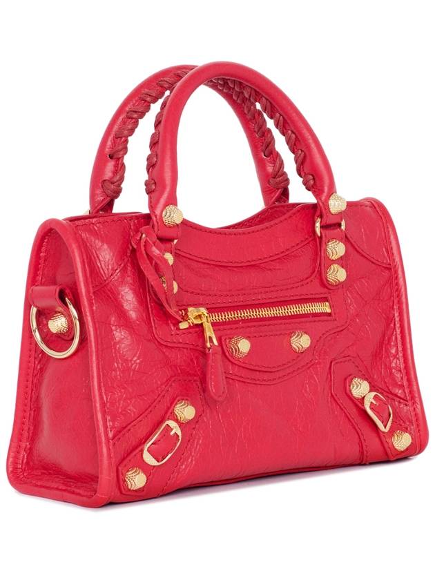 Giant City Mini Leather Tote Bag Red - BALENCIAGA - BALAAN 3