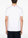 Men's Medium Weight Jersey Tipped Pocket Crewneck Short Sleeve T-Shirt White - THOM BROWNE - BALAAN 3