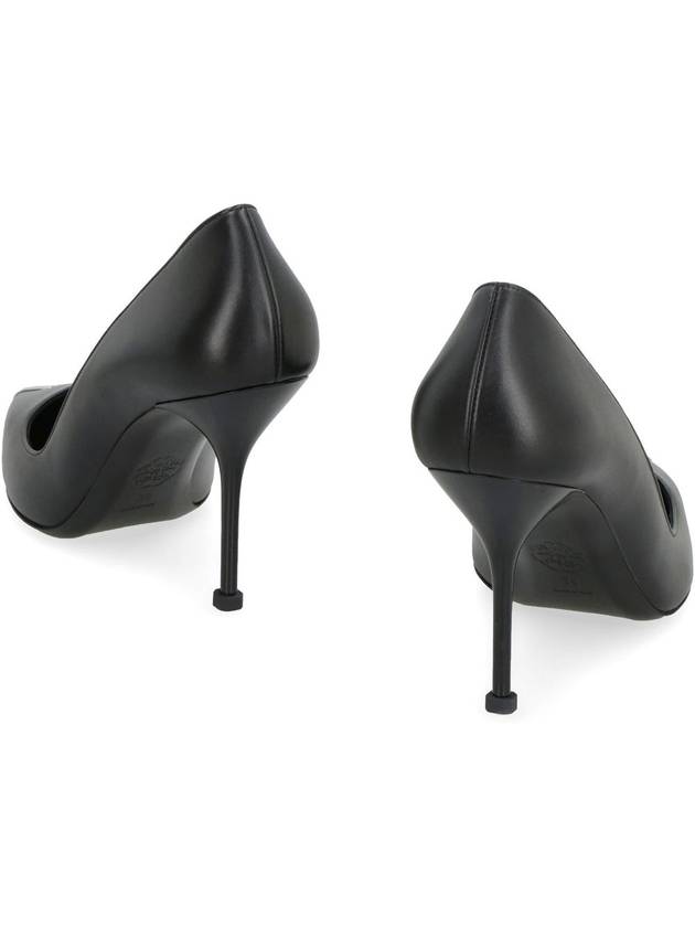 Leather Metal Detail Pumps Black - ALEXANDER MCQUEEN - BALAAN 5