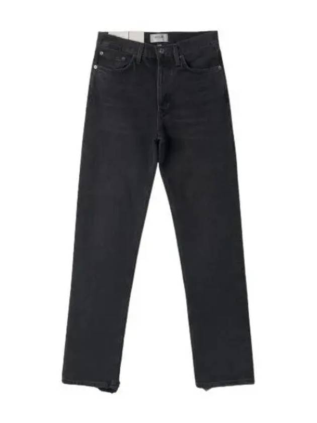 A Goldie Luna mid rise straight denim pants black jeans - AGOLDE - BALAAN 1
