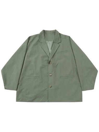 batwing nylon oversized blazer jacket khaki - AJOBYAJO - BALAAN 1