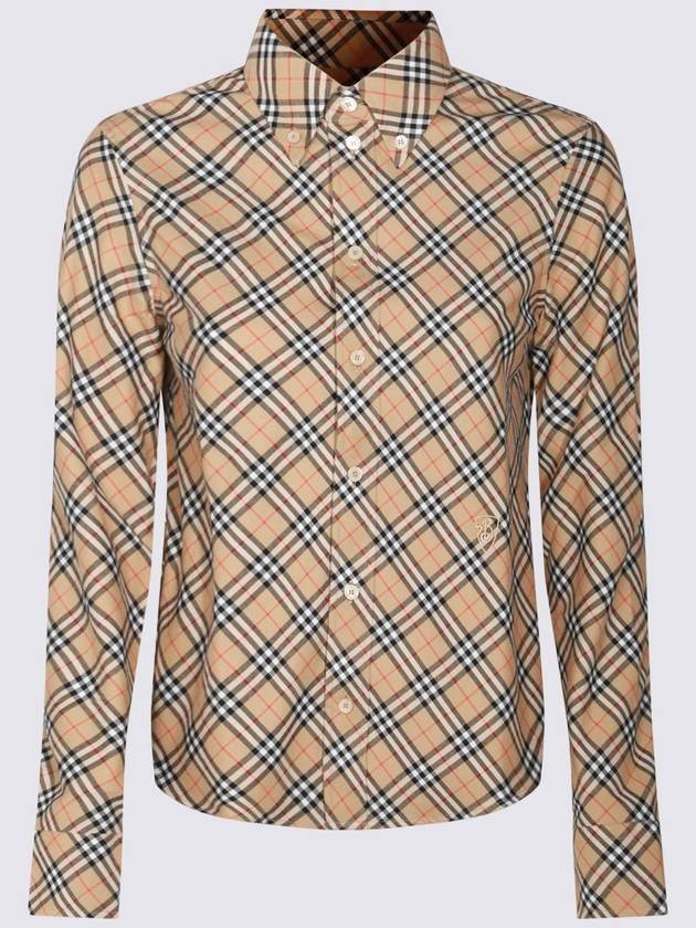 Burberry Beige Cotton Shirt - BURBERRY - BALAAN 1