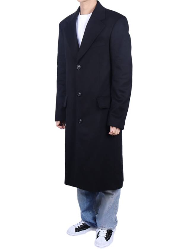 Men's Dolphin Wool Coat Black Heavy Melton M4201DB - OUR LEGACY - BALAAN 4