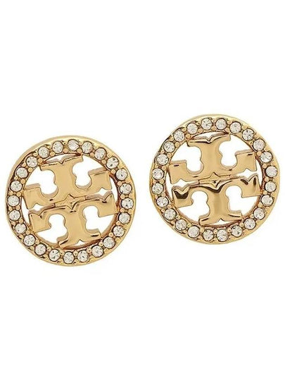 Miller Crystal Stud Earrings Gold - TORY BURCH - BALAAN 2