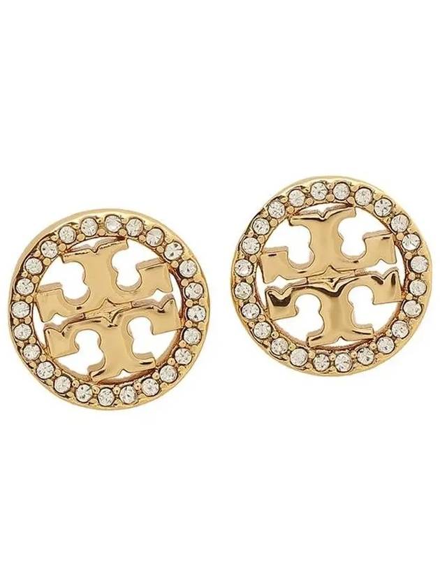 Miller Crystal Stud Earrings Gold - TORY BURCH - BALAAN 3