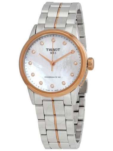 Tissot Luxury Automatic Diamond White Mother of Pearl Dial Ladies Watch T086.207.22.116.00 - TISSOT - BALAAN 1