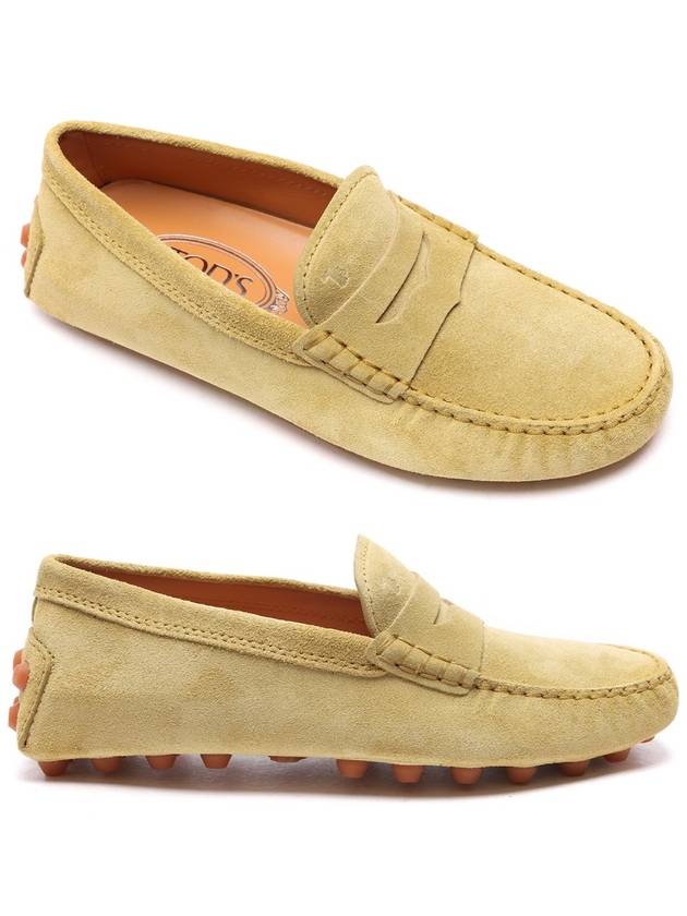 Gommino Bubble Suede Driving Shoes Yellow - TOD'S - BALAAN 3