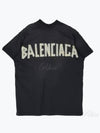 Tape Type Cotton Short Sleeve T-Shirt Black - BALENCIAGA - BALAAN 2