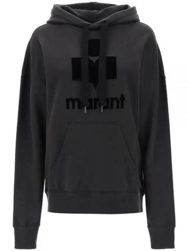 Mansel Logo Hoodie Faded Black - ISABEL MARANT - BALAAN 2