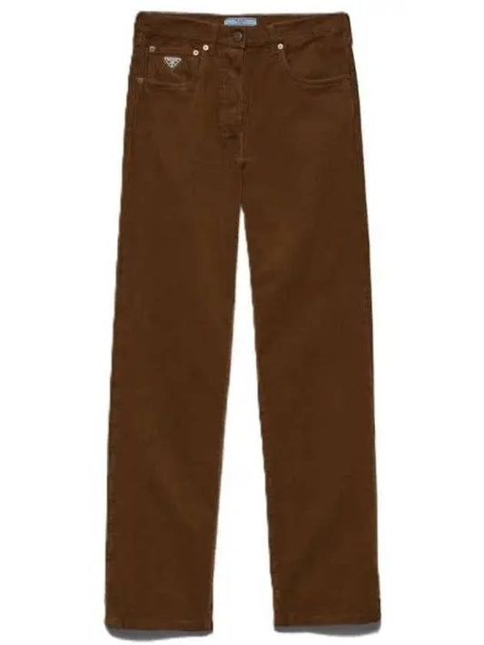 GFP517 S OOO 1449 F098L Wide Leg Corduroy Pants - PRADA - BALAAN 1