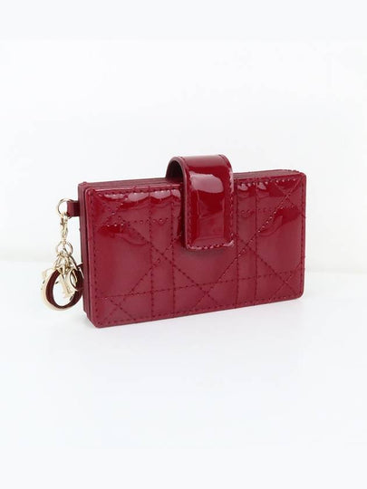 Lady 5-Gusset Patent Cannage Calfskin Card Wallet Cherry Red - DIOR - BALAAN 2