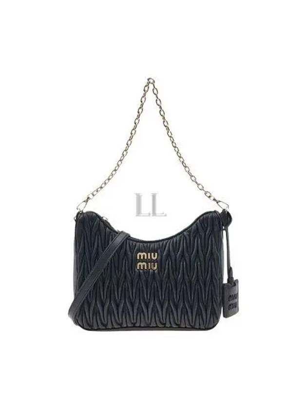 Matelasse Nappa Leather Shoulder Bag Black - MIU MIU - BALAAN 2