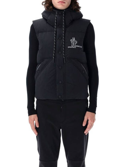 Grenoble Baldy Hooded Down Vest Black - MONCLER - BALAAN 2