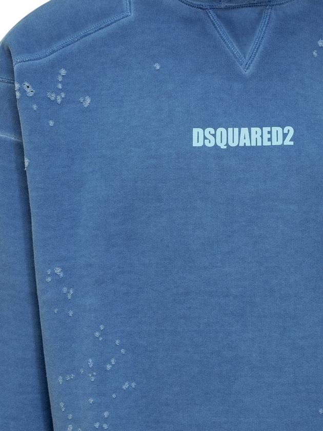 Hooded Sweatshirt S71GU0615S25030 468 BLUE - DSQUARED2 - BALAAN 5