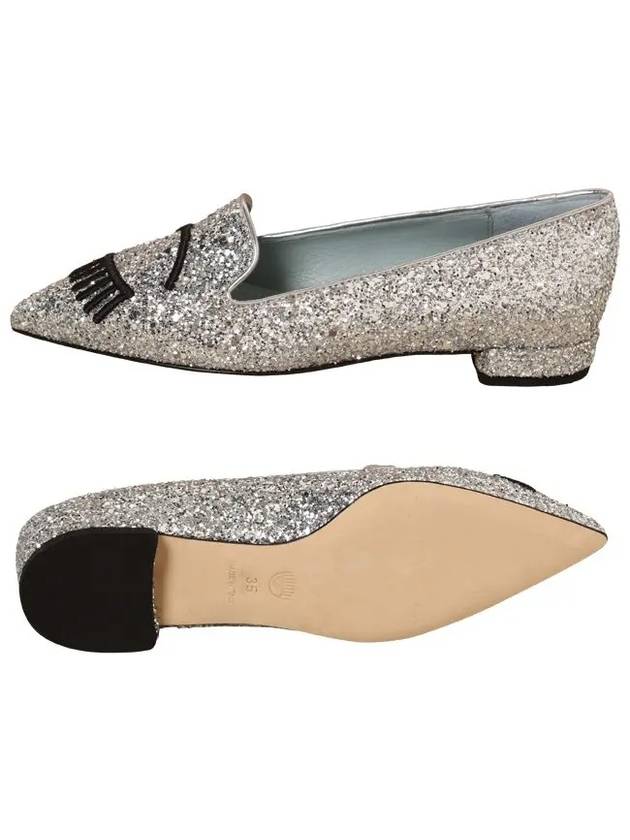 Chiara Ferragni Flat Shoes CF1236 GLITTER ARGENTO Women's Flat Shoes - CHIARA FERRAGNI - BALAAN 3