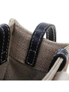 Woody Linen Canvas Calfskin Tote Bag White Navy - CHLOE - BALAAN 9