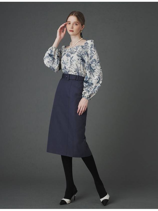 Rosemary belt set skirt blue gray - DE PERI MERA - BALAAN 4