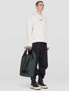 Print Logo Long Sleeve Hoodie White - JIL SANDER - BALAAN 5