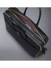 Pebble Grain Double Compartment Briefcase Black - THOM BROWNE - BALAAN 4