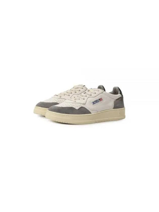 Medalist Leather Low Top Sneakers Grey - AUTRY - BALAAN 1