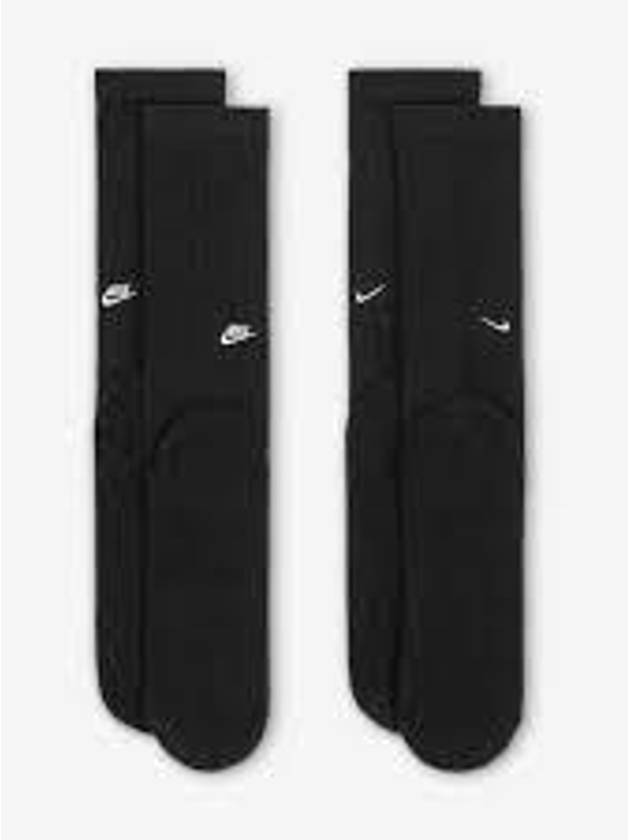 Everyday Crew Socks 2 Pairs Black - NIKE - BALAAN 2