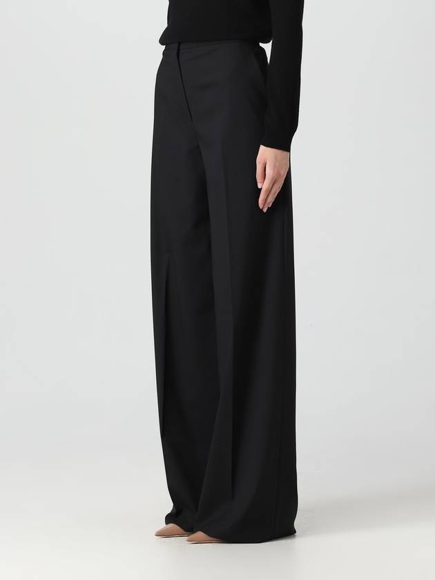 Mendoza Virgin Wool Straight Pants Black - MAX MARA - BALAAN 4