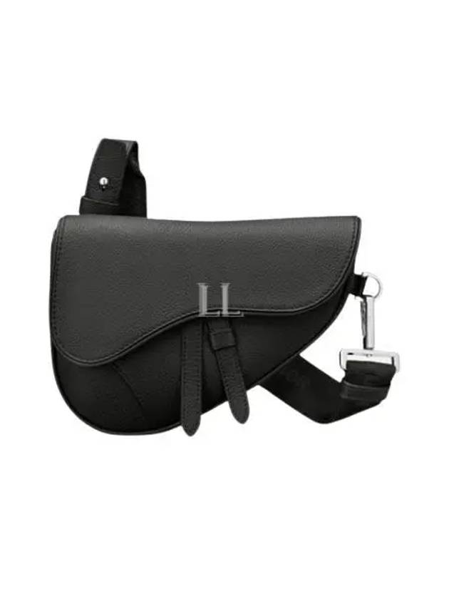 Saddle Logo Mini Cross Bag Black - DIOR - BALAAN 2