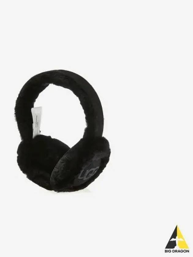 W Embroidered Logo Earmuffs BLK - UGG - BALAAN 1