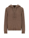 Virgola Cashmere Hooded Knit Top Brown - MAX MARA - BALAAN 1