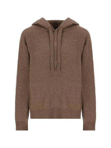 Virgola Cashmere Hooded Knit Top Brown - MAX MARA - BALAAN 1