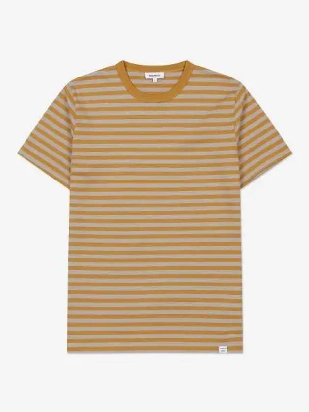 Nils Classic Striped Short Sleeve T Shirt Turmeric Yellow N0105638127 - NORSE PROJECTS - BALAAN 1