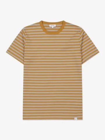 Nils Classic Striped Short Sleeve T Shirt Turmeric Yellow N0105638127 - NORSE PROJECTS - BALAAN 1