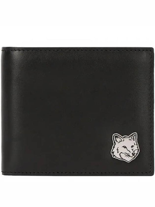 Men's Fox Head Half Wallet Black - MAISON KITSUNE - BALAAN 2