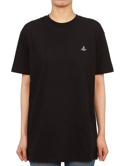 ORB Logo Cotton Short Sleeve T-Shirt Black - VIVIENNE WESTWOOD - BALAAN 2