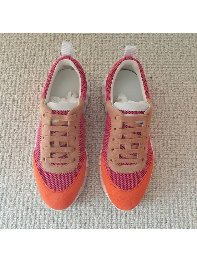 Bouncing Mesh Low Top Sneakers Rose - HERMES - BALAAN 4