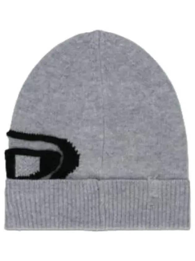 K-Peel Logo Intarsia Beanie Grey - DIESEL - BALAAN 2