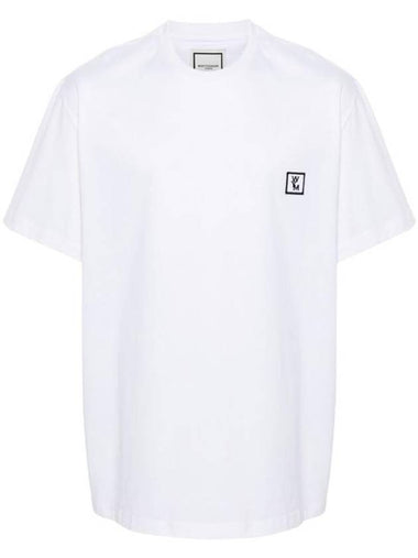 Men's Back Logo Cotton Short Sleeve T-Shirt White - WOOYOUNGMI - BALAAN 1