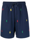 All Over Pony Embroidery Logo Swim Shorts Navy - POLO RALPH LAUREN - BALAAN 3