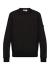 Compass Patch Cotton Sweatshirt Black - STONE ISLAND - BALAAN 2