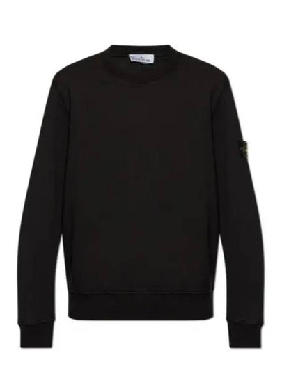 Compass Patch Cotton Sweatshirt Black - STONE ISLAND - BALAAN 2