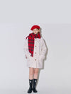 Boucle Half Wool Coat Ivory - OPENING SUNSHINE - BALAAN 4