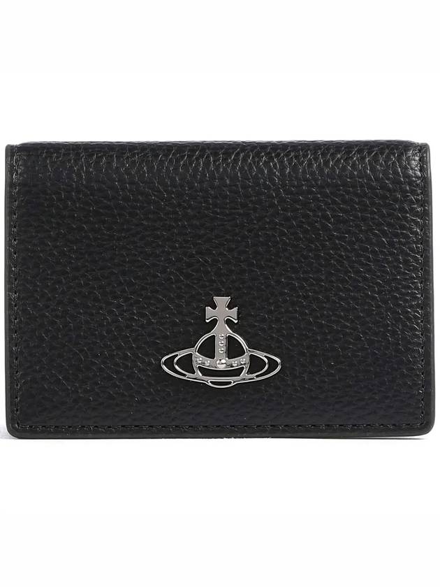 ORB Logo Half Wallet Black - VIVIENNE WESTWOOD - BALAAN 3