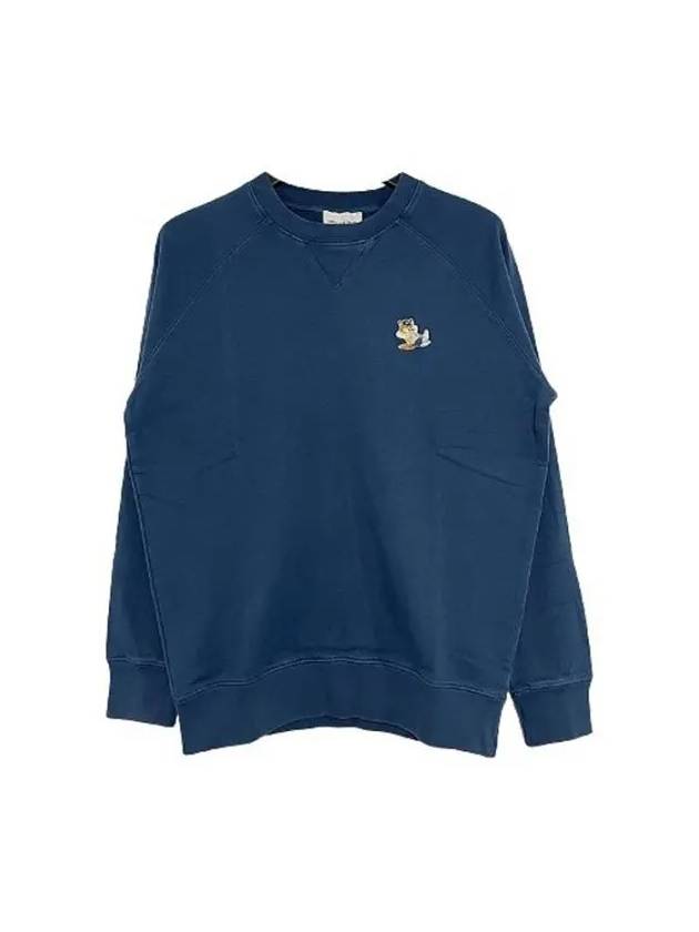 Dressed Fox Patch Classic Sweatshirt Blue Denim - MAISON KITSUNE - BALAAN 3