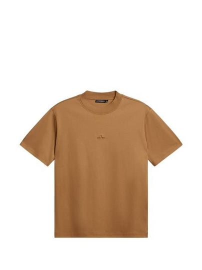 Adan Logo Mock Neck Short Sleeve T-Shirt Chipmunk - J.LINDEBERG - BALAAN 2