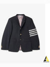 Plain Weave Suiting 4 Bar Classic Sport Jacket Jacket Navy - THOM BROWNE - BALAAN 2