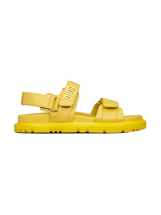 Dioract Strap Lambskin Sandals Yellow - DIOR - BALAAN 1